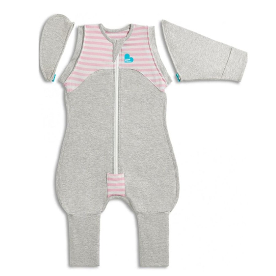 Shop Other Categories Love To Dream Sleeping Bags & Suits | Love To Dream Transition Suit 1.0 Tog Medium 6-8.5Kg Pink Pink Stripe