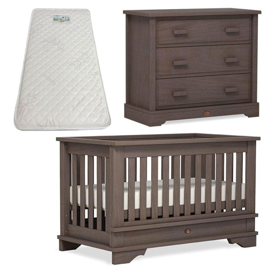 Nursery Furniture Boori | Boori Eton Convertible Plus Cot And Dresser + Bonnell Bamboo Mattress Mocha