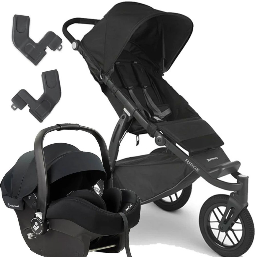 Prams & Strollers Uppababy | Uppababy Ridge Stroller ( ) With Maxi Cosi Mico 12 Capsule (Onyx) + Maxi Cosi Adaptor Jake