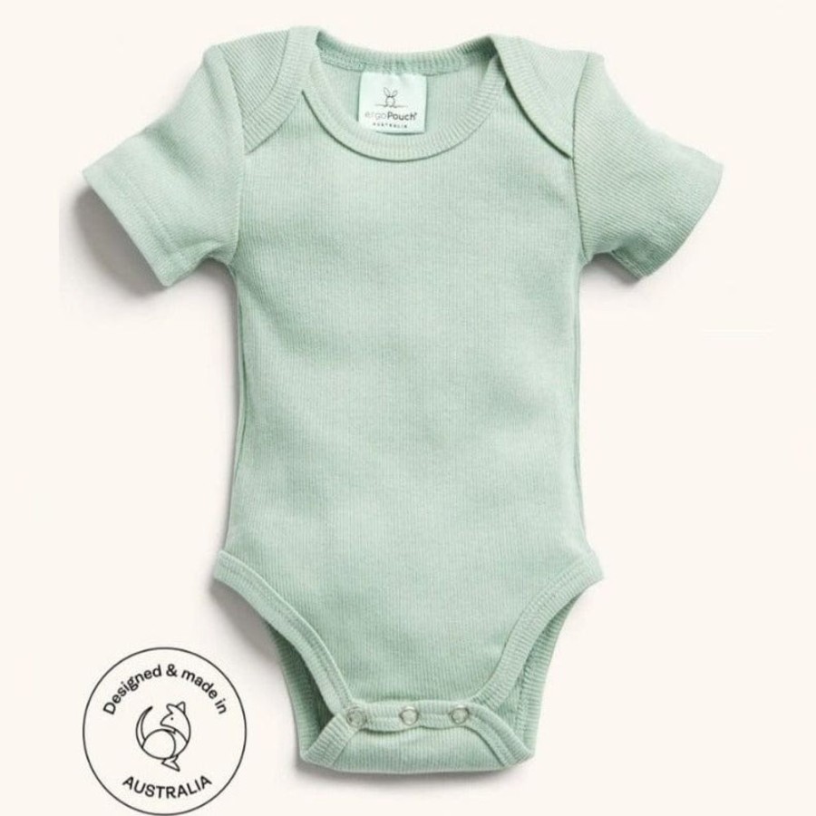 Shop Other Categories ErgoPouch Baby Clothing & Gifts | Ergopouch Short Sleeve Bodysuit 6-12 Month Sage