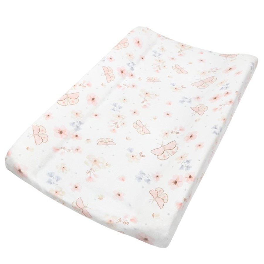 Nursery Furniture Living Textiles | Living Textiles Change Pad Cover & Liner Butterfly/Blush Gingham