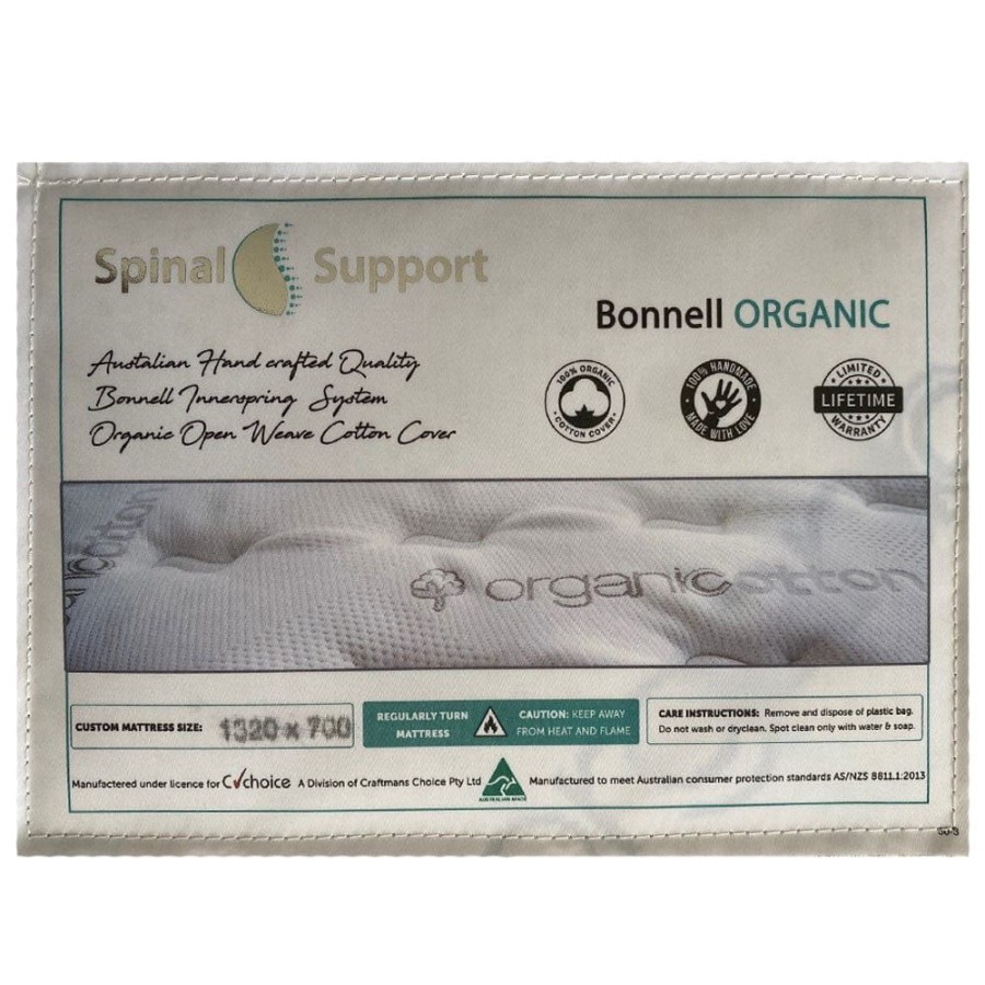 Nursery Furniture Spinal Support | Baby Cot Bonnell Organic Inner Spring Mattress 770 X 1320