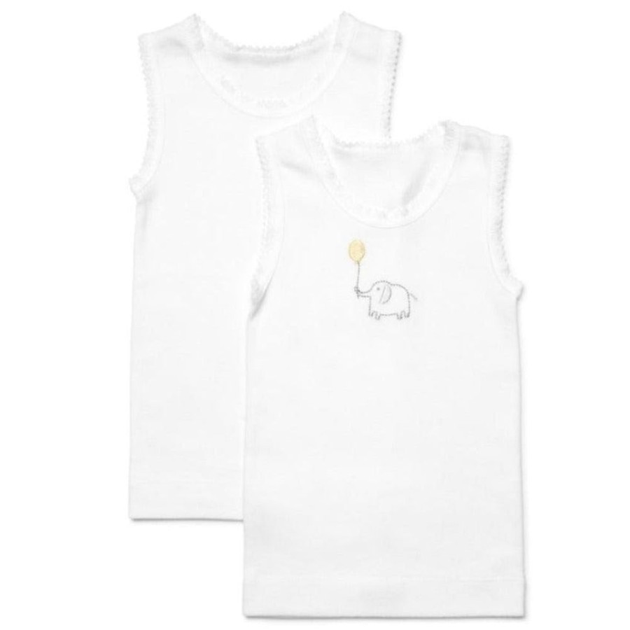 Shop Other Categories Marquise Baby Clothing & Gifts | Marquise 2 Pack Singlet 0 Elephant Grey