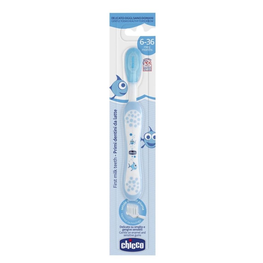 Shop Other Categories Chicco Baby Personal Care | Chicco Toothbrush 6-36M Light Blue