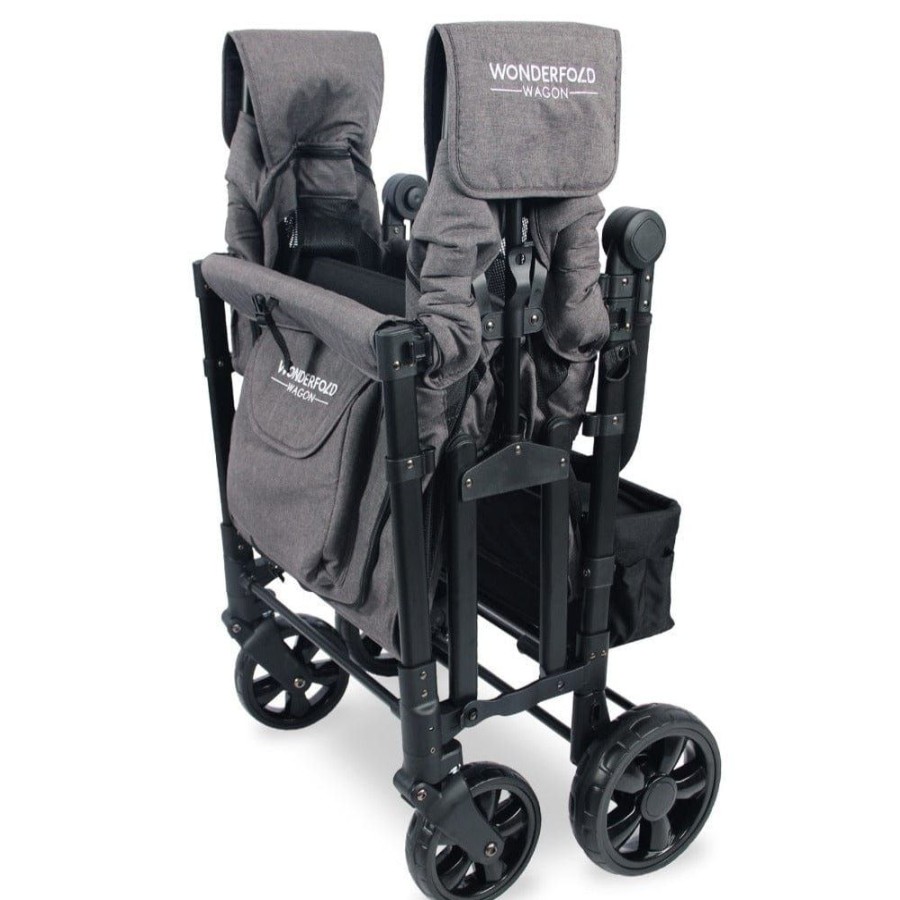 Prams & Strollers Wonderfold | Wonderfold W4 Elite Quad Pram Wagon Grey - Special Order Charcoal