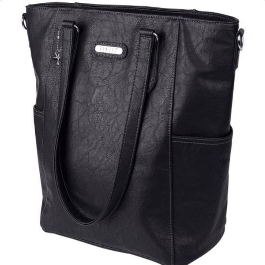 Shop Other Categories Vanchi Nappy Bags | Vanchi Capri Tote Black