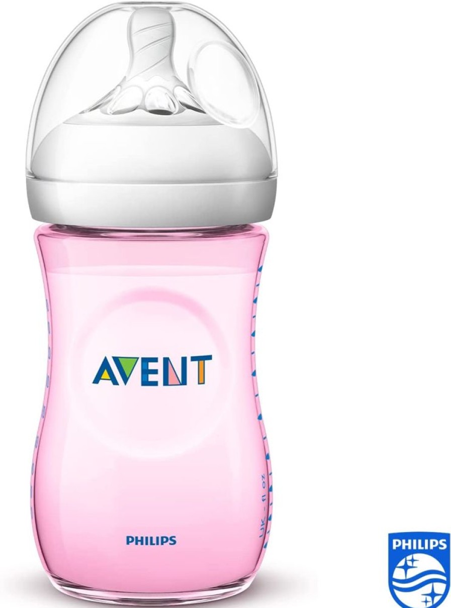 Shop Other Categories Avent Newborn Feeding | Philips Avent Natural Baby Bottles 260Ml 2-Pack Pink