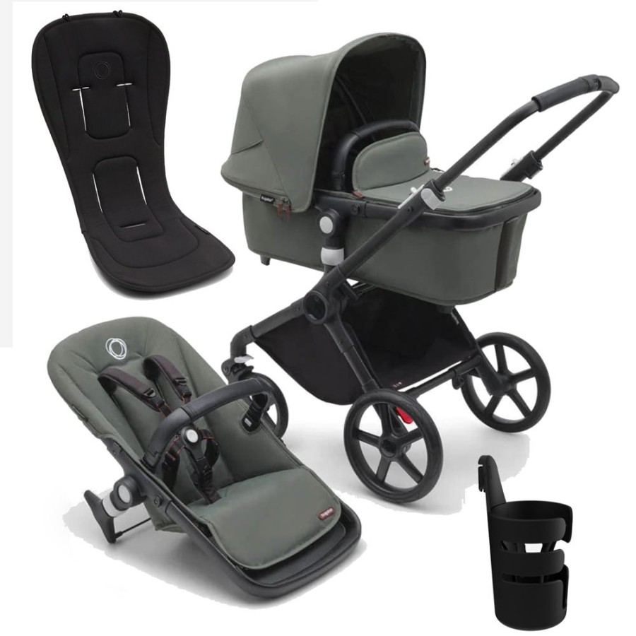 Prams & Strollers Bugaboo | Bugaboo Fox Cub Essential Pram Bundle Forest Green