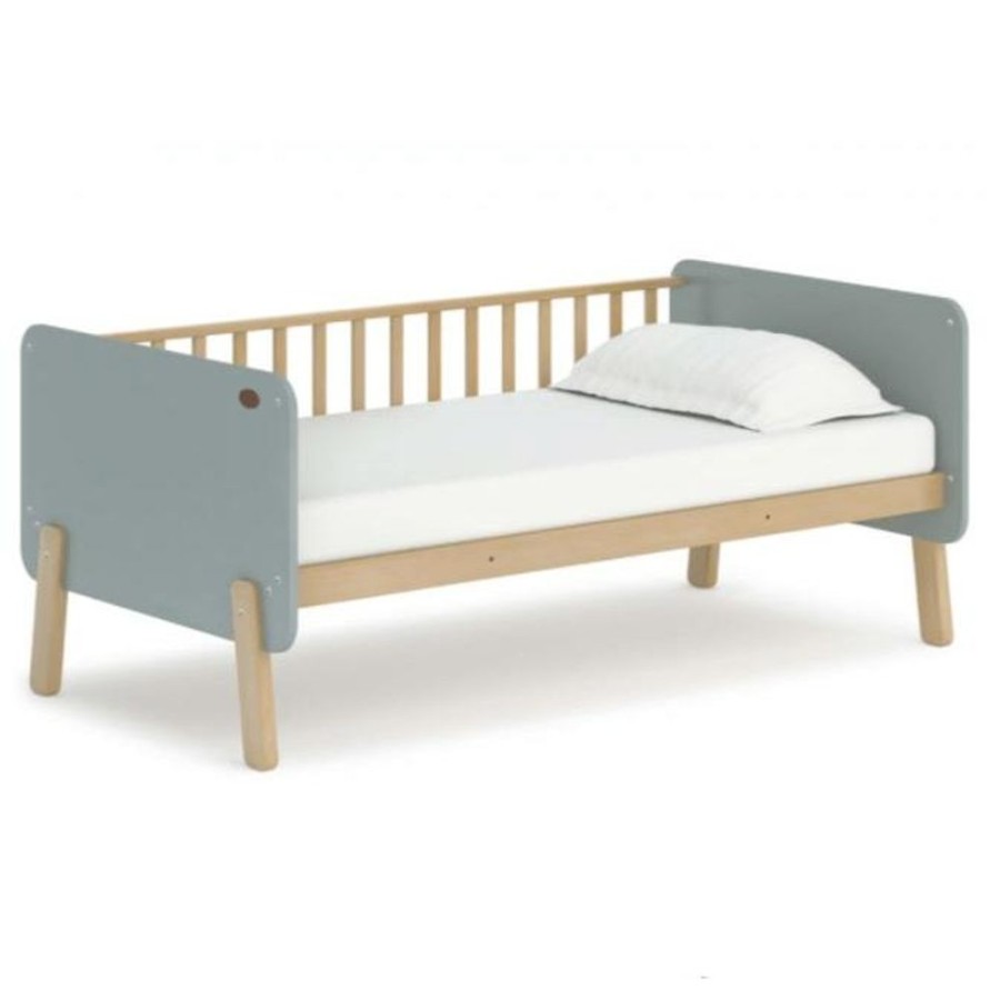 Nursery Furniture Boori Kids | Boori Natty Bedside Bed V23 And Mattress Package Blueberry And Almond Blueberry/Almond