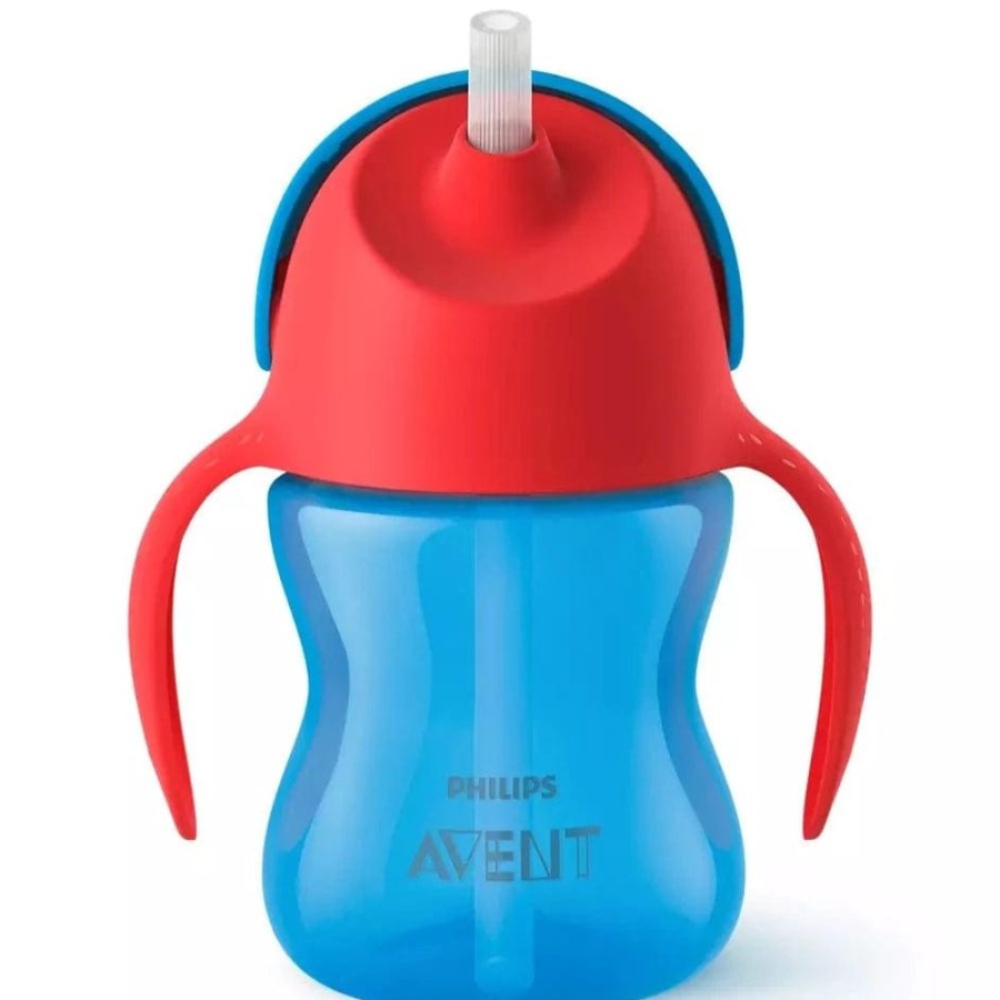 Shop Other Categories Avent Feeding Accessories | Philips Avent Bendy Straw Cup With Handles 200Ml Assorted