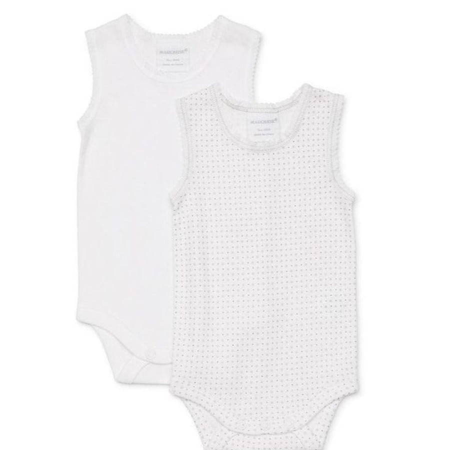 Shop Other Categories Marquise Baby Clothing & Gifts | Marquise 2 Pack Body Singlet 00 Grey Spots