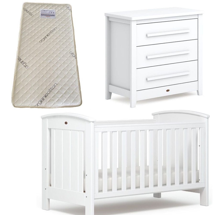 Nursery Furniture Boori | Boori Casa Cot And Linear Chest + Bonnell Organic Latex Mattress Barley