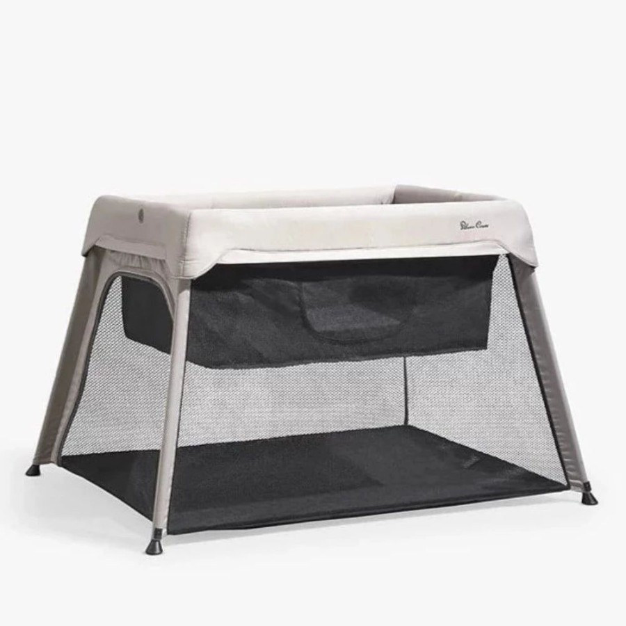 Shop Other Categories Silver Cross Travel Accessories | Silver Cross Slumber Portable Travel Cot + Free Newborn Insert Sheet Stone