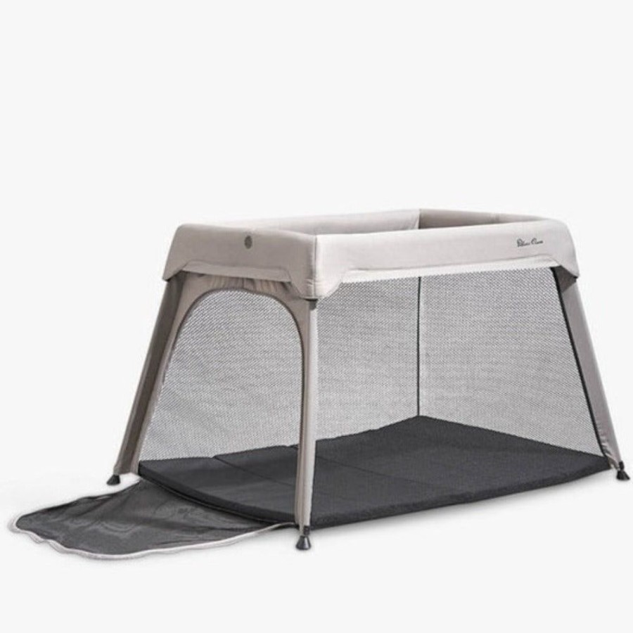 Shop Other Categories Silver Cross Travel Accessories | Silver Cross Slumber Portable Travel Cot + Free Newborn Insert Sheet Stone