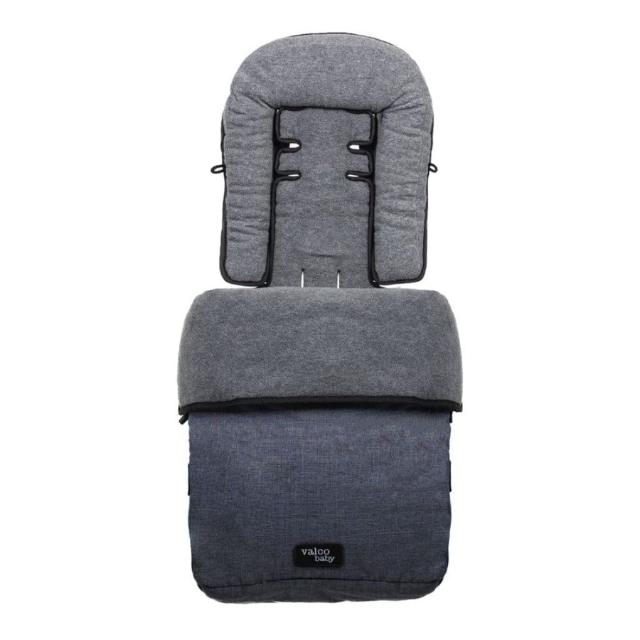 Prams & Strollers Valco Baby Pram Liners & Footmuffs | Valco Baby Snug Footmuff Denim