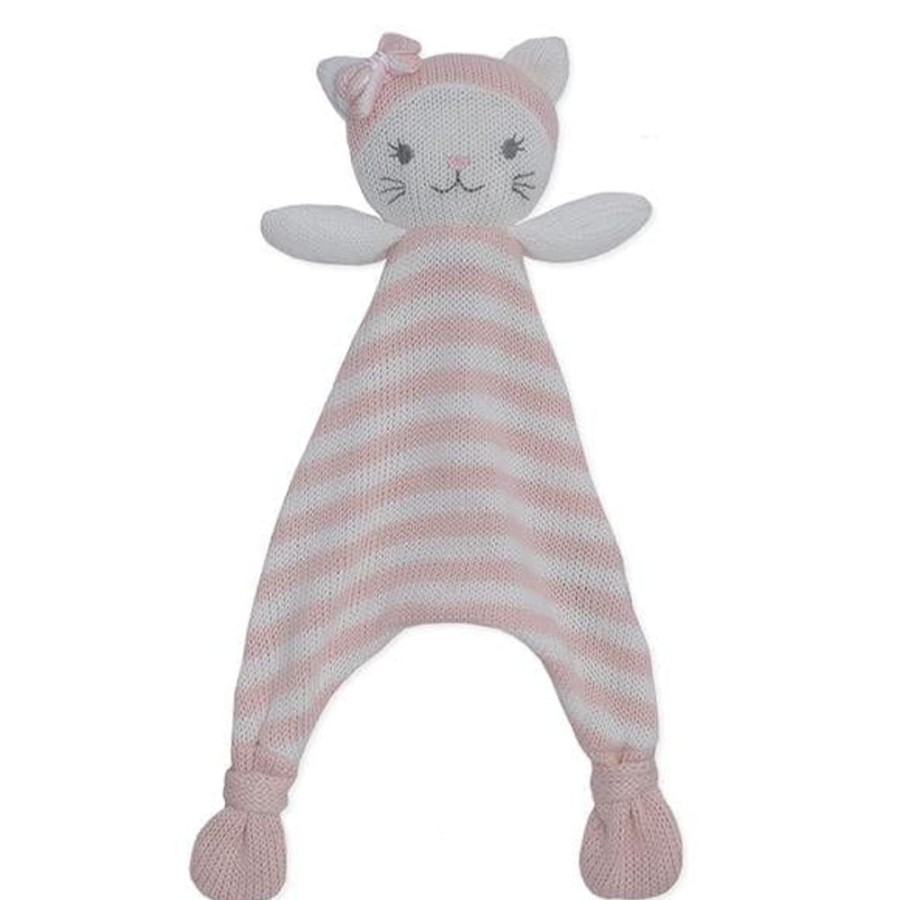 Prams & Strollers Living Textiles Pram & Stroller Toys | Living Textiles Knit Security Blanket Daisy The Cat