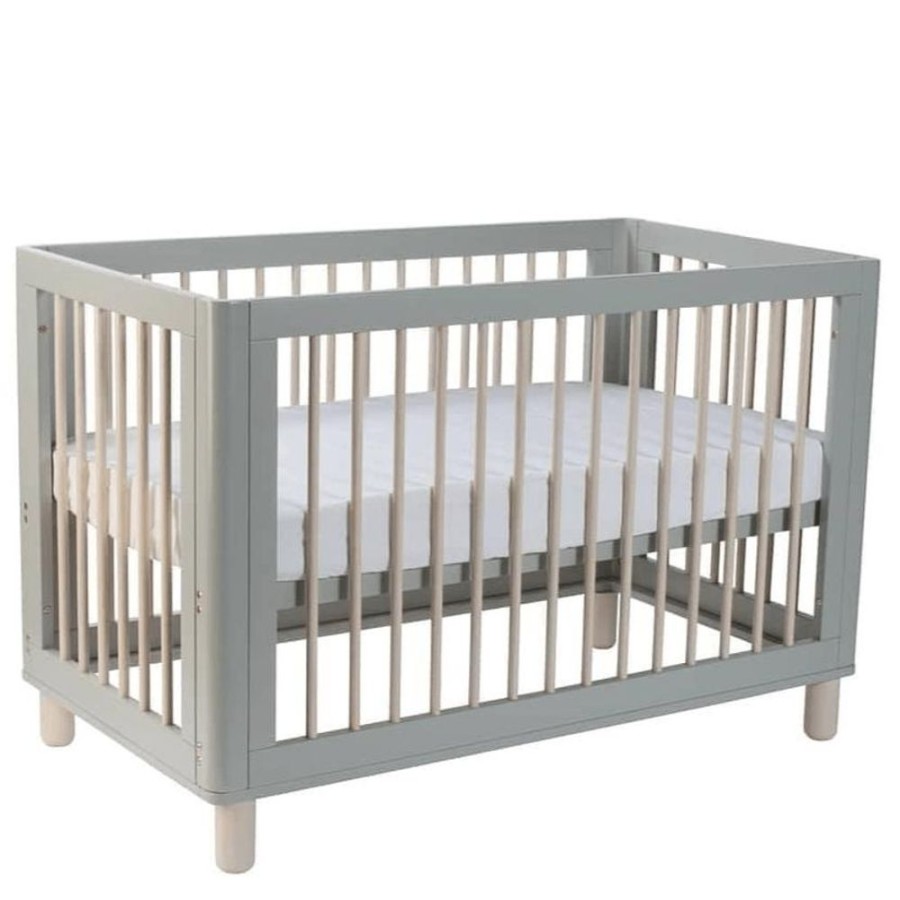 Nursery Furniture Cocoon Large Baby Cots | Cocoon Allure Cot Dove Grey Dove Grey/Natural Wash