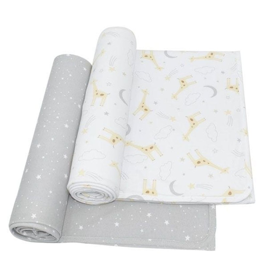 Shop Other Categories Living Textiles Swaddles & Baby Wraps | Living Textiles 2-Pack Jersey Wrap - Noah Noah/Stars