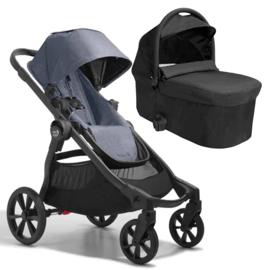 Prams & Strollers Baby Jogger | Baby Jogger City Select 2 Pram ( ) And Deluxe Bassinet (Black)Package Peacoat Blue