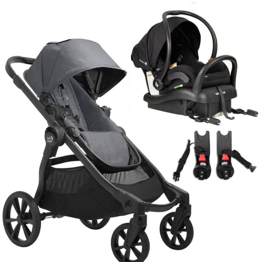 Prams & Strollers Baby Jogger | Baby Jogger City Select 2 Pram ( ), Maxi Cosi Mico Plus Isofix Capsule (Onyx) + Adaptor Radiant Slate