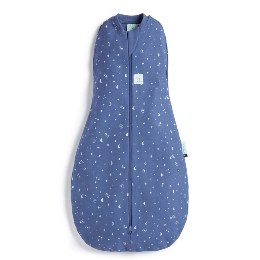 Shop Other Categories ErgoPouch Sleeping Bags & Suits | Ergopouch 0.2 Tog Cocoon Swaddle Bag 3-6 Months Night Sky